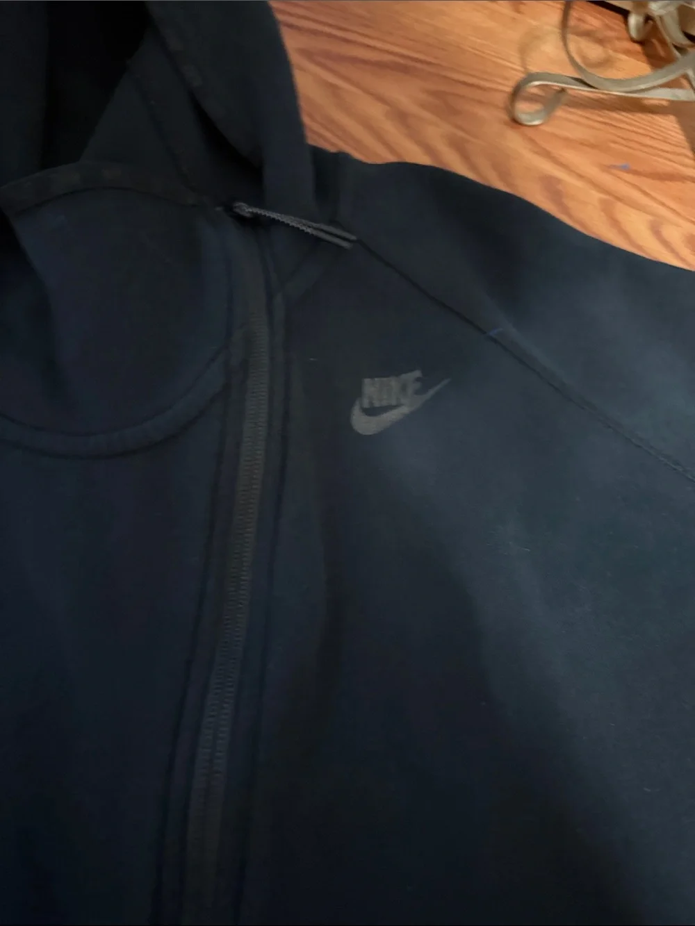 Nike Black Hooded Zip-Up Jacket